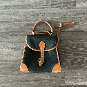 Vintage Black and Brown Dooney & Bourke Leather Handbag